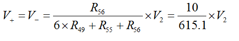 Virtual short assumption and resistor grouping