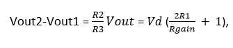 Instrumentation amplifier final gain expression