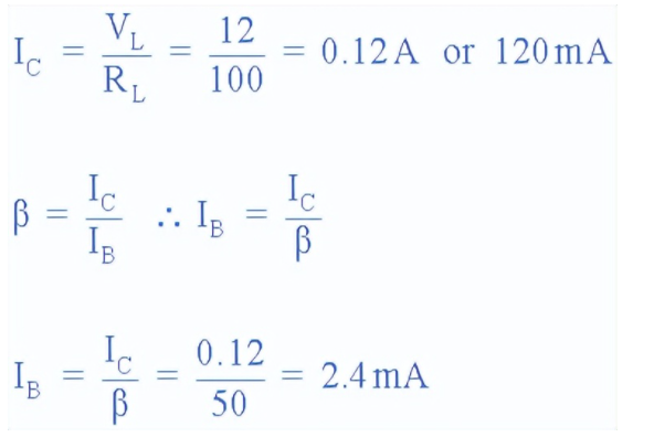 Open-collector coil current calculation