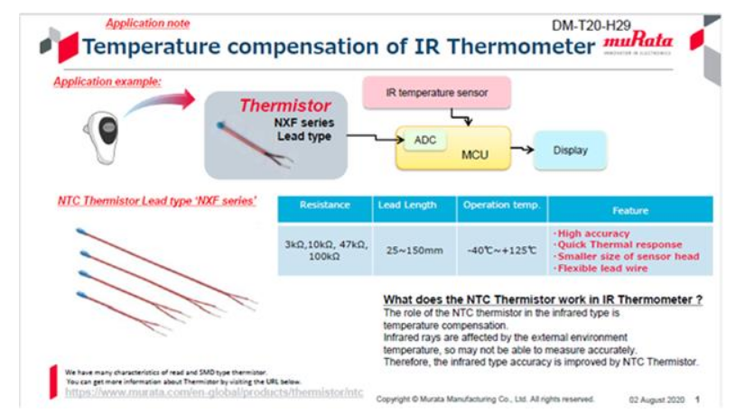 NXF series NTC thermistor