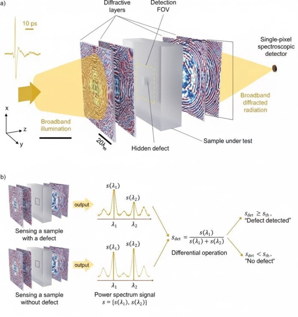Single-Pixel Diffractive THz Sensor Principles