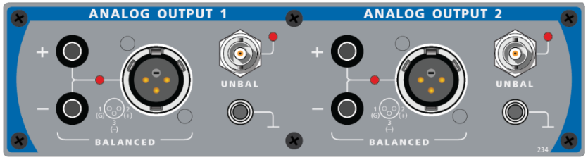 Analog output connectors diagram