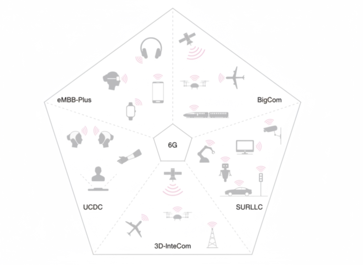 6G communications are expected to support five application scenarios