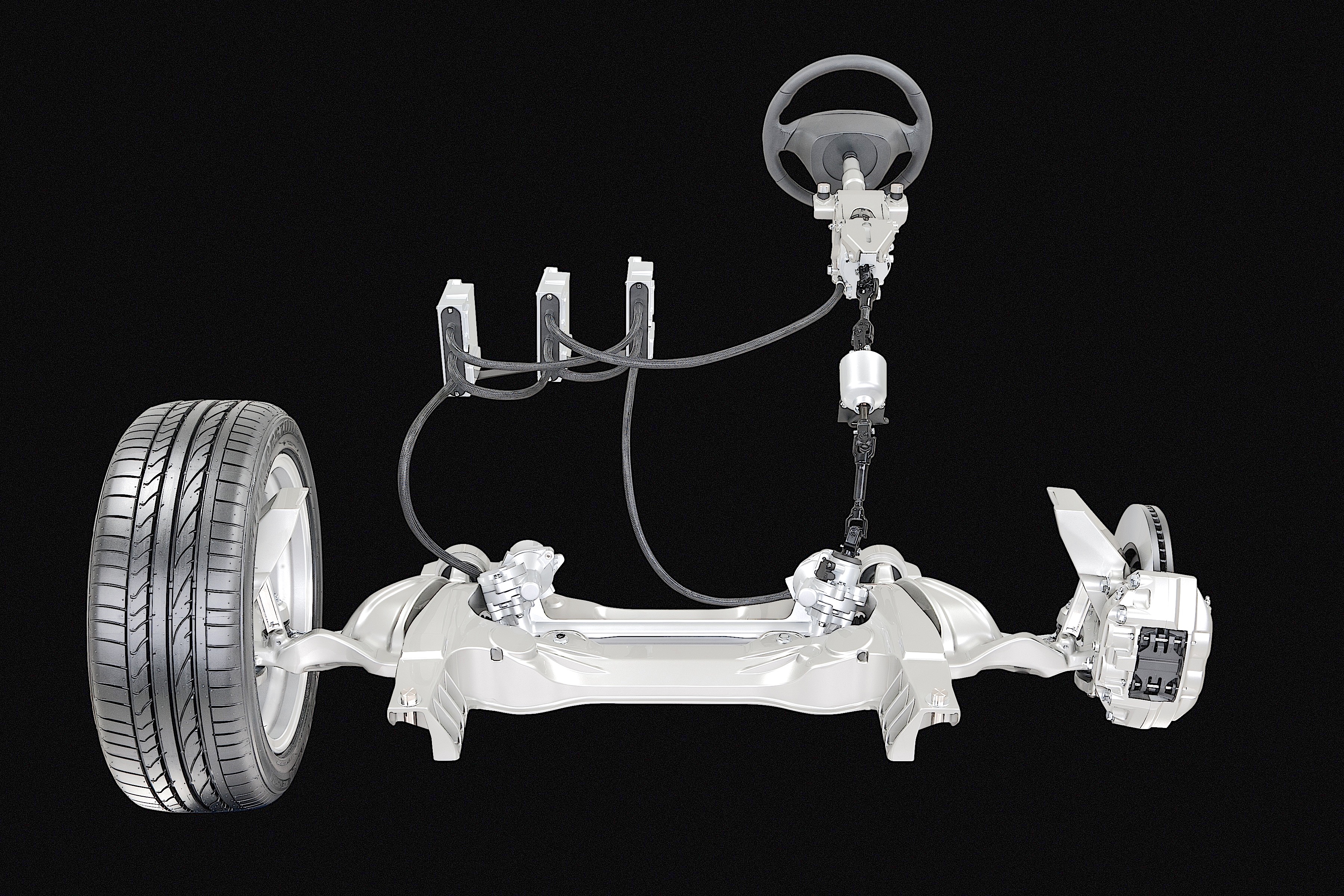Cybertruck drivetrain and steer-by-wire