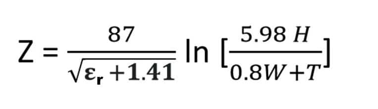 Diagram of trace width, spacing, and dielectric impact on 6-layer impedance