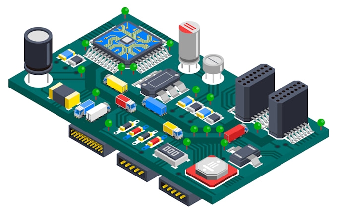 Schematic of modular PCB interfaces