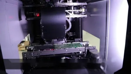 3D laser scan showing uniform solder paste height on flexible PCB pads post-printing