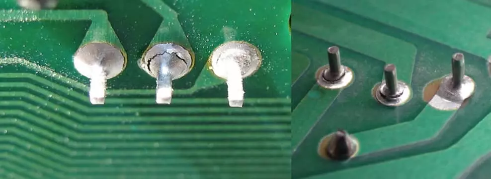cold solder joints