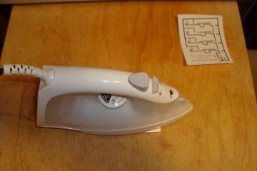 Transferring circuit design to copper board with an iron