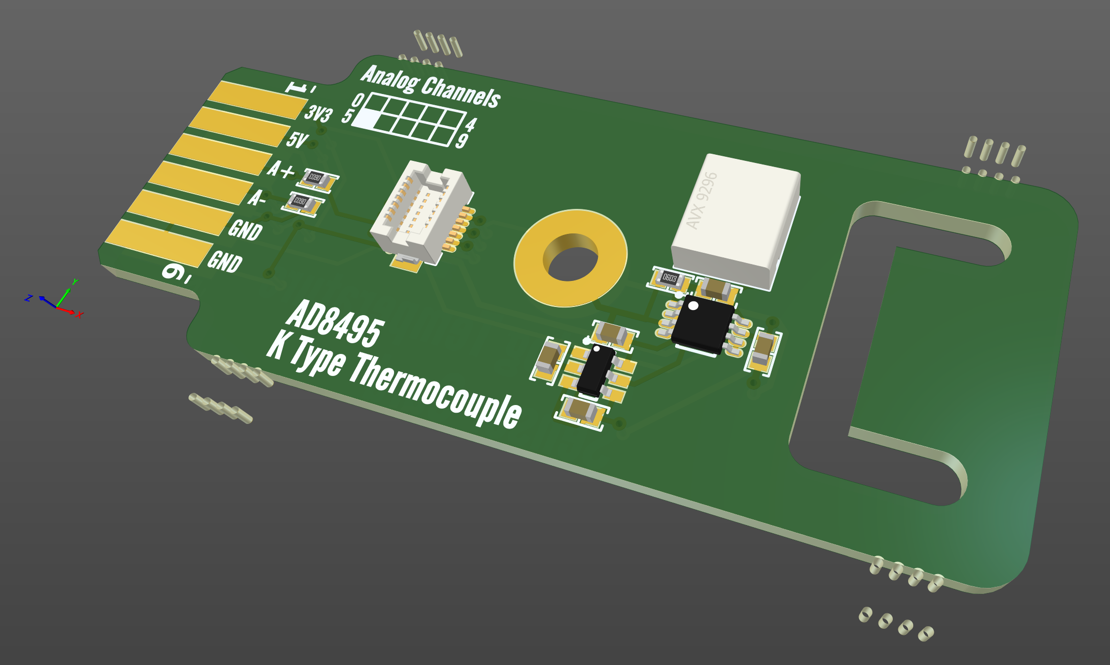 Thermocouple Setup on PCB