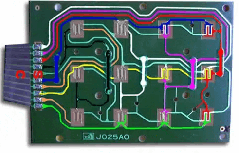 A PCB extracted from a construction equipment control panel for reverse engineering