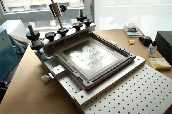 Stencil Printing Setup with Jig